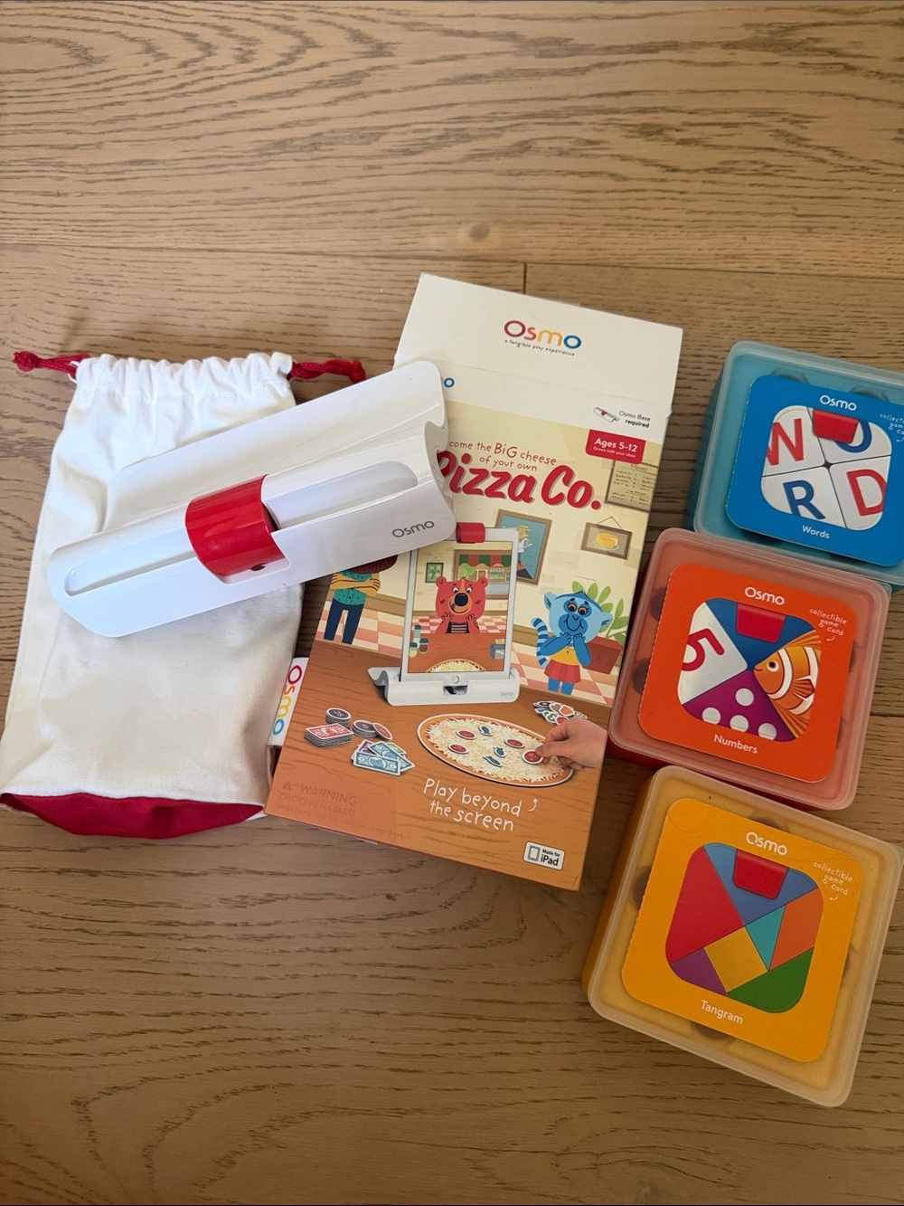 Osmo Kids Learning Game Set with Red and White Accessory - Pizza Co. + 3 Games